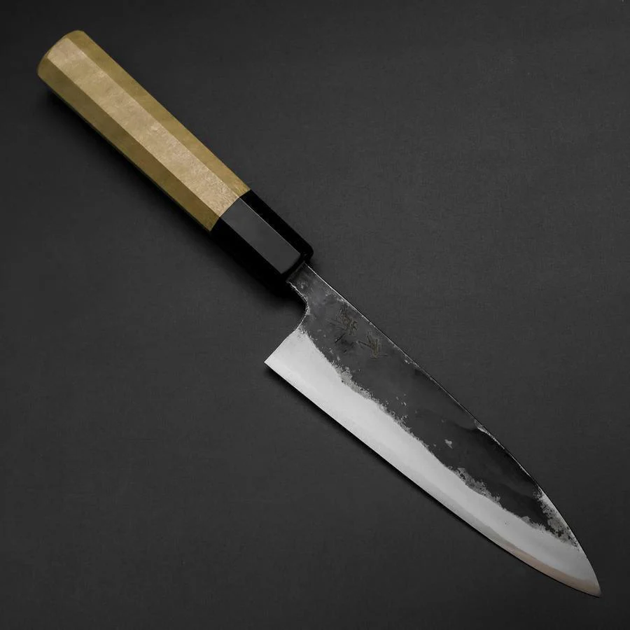 Sabaki Blue Steel #1 Kurouchi Büffelhorn und Magnolienholz Griff 150mm