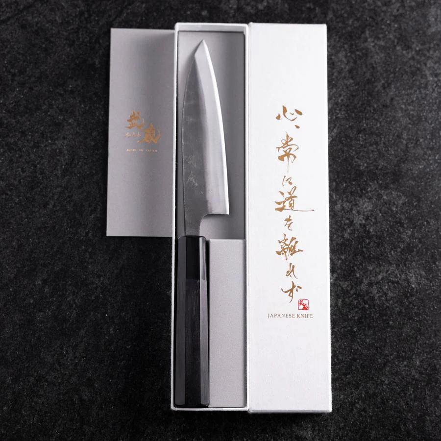 Sabaki White Steel #2 Kurouchi Büffelhorn und Ebenholz Griff 140mm - Image 8