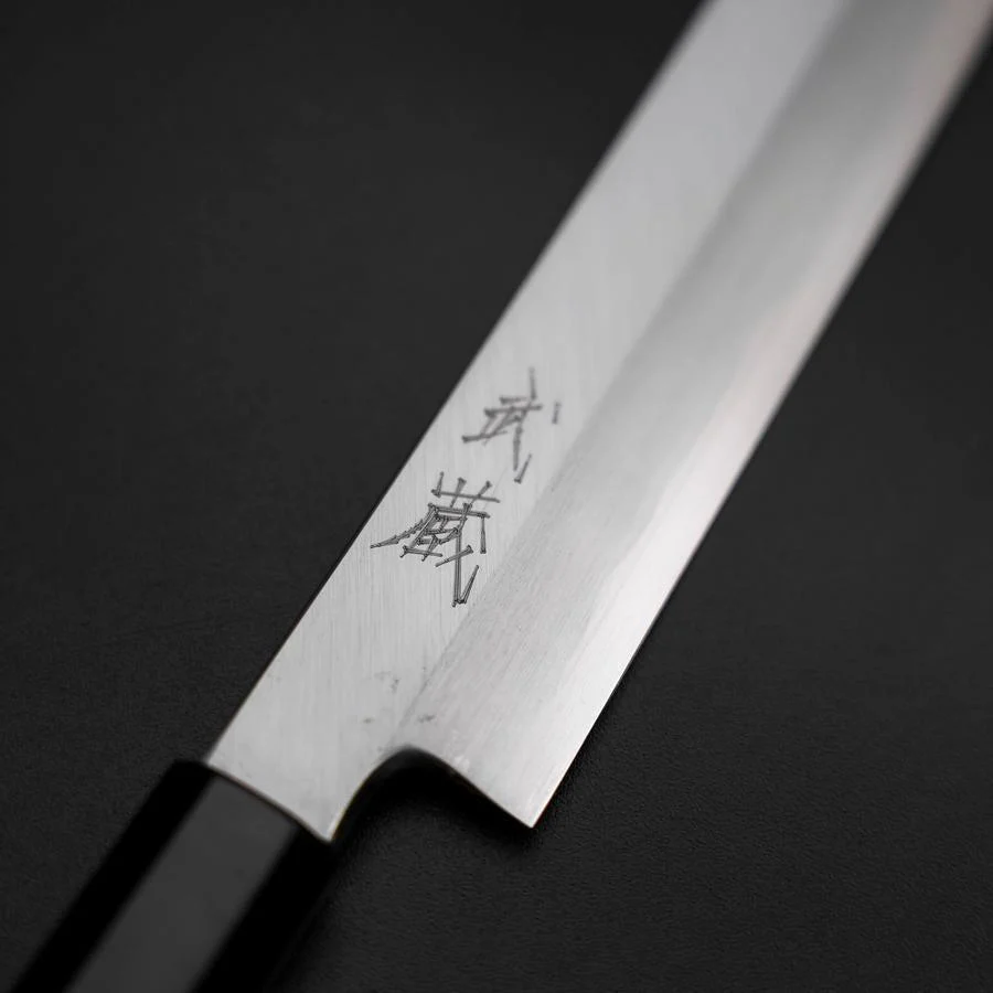 Sakimaru Takohiki Blue Steel #2 Kasumi Büffelhorn und Ebenholz Griff 320mm - Image 7