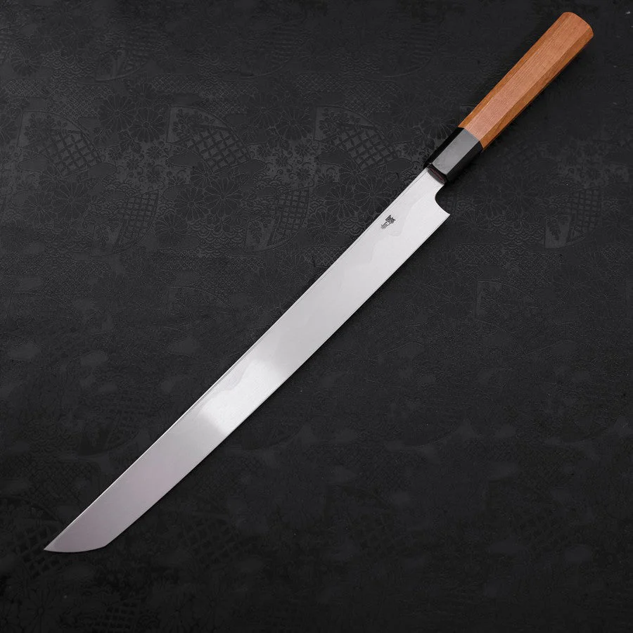 Sakimaru Takohiki Blue Steel #2 Kasumi Büffelhorn und Wenge Griff 300mm - Image 2