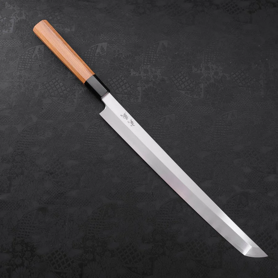 Sakimaru Takohiki Blue Steel #2 Kasumi Büffelhorn und Teakholz Griff 330mm