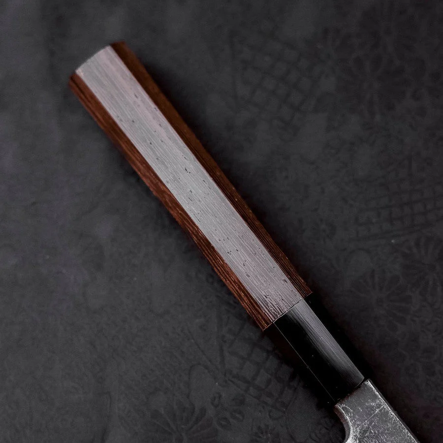 Sakimaru Takohiki Blue Steel #2 Kurouchi Büffelhorn und Wenge Griff 270mm - Image 6