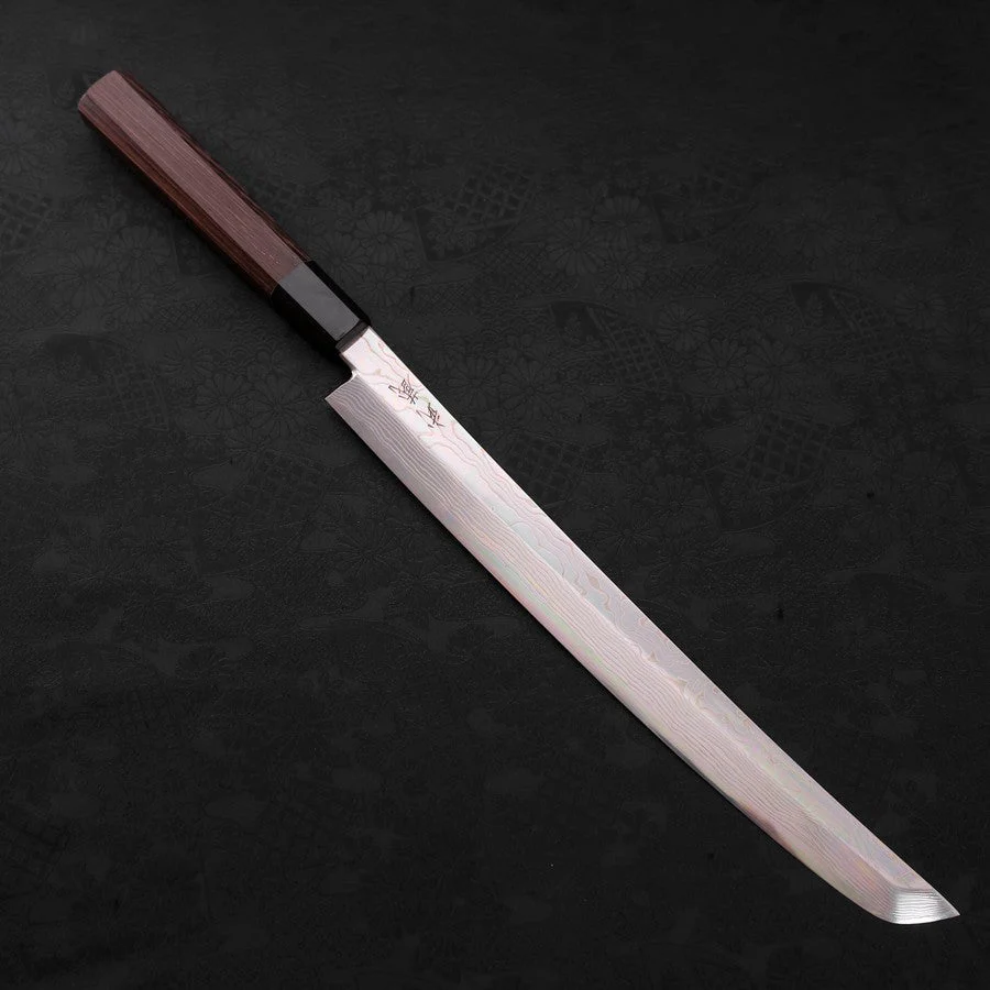 Sakimaru Takohiki Silver Steel #3 Damast Büffelhorn und Wenge Griff 300mm