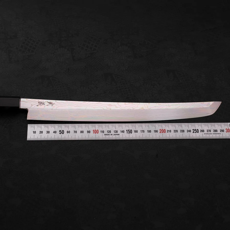 Sakimaru Takohiki Silver Steel #3 Damast Büffelhorn und Wenge Griff 300mm - Image 7