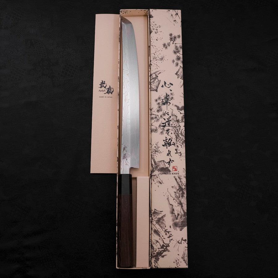 Sakimaru Takohiki Silver Steel #3 Damast Büffelhorn und Wenge Griff 300mm - Image 8