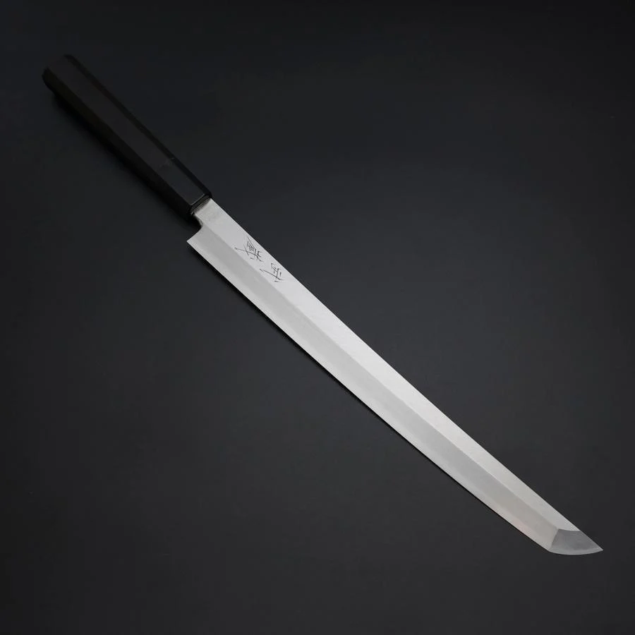 Sakimaru Takohiki Silver Steel #3 Kasumi Büffelhorn und Ebenholz Griff 300mm