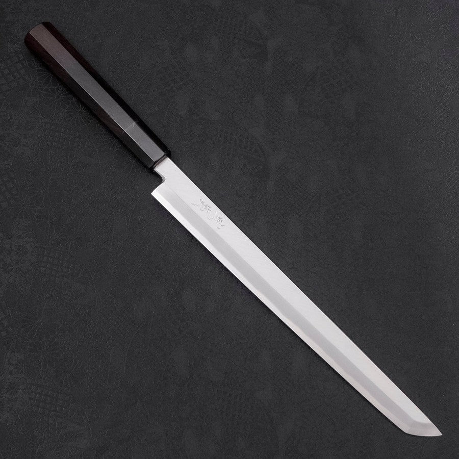 Sakimaru Takohiki White Steel #2 Kasumi Büffelhorn und Ebenholz Griff 270mm
