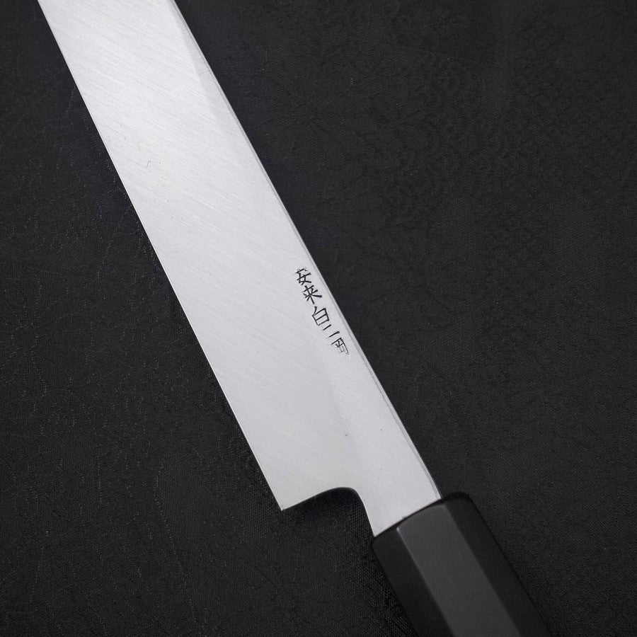 Sakimaru Takohiki White Steel #2 Kasumi Büffelhorn und Ebenholz Griff 270mm - Image 3