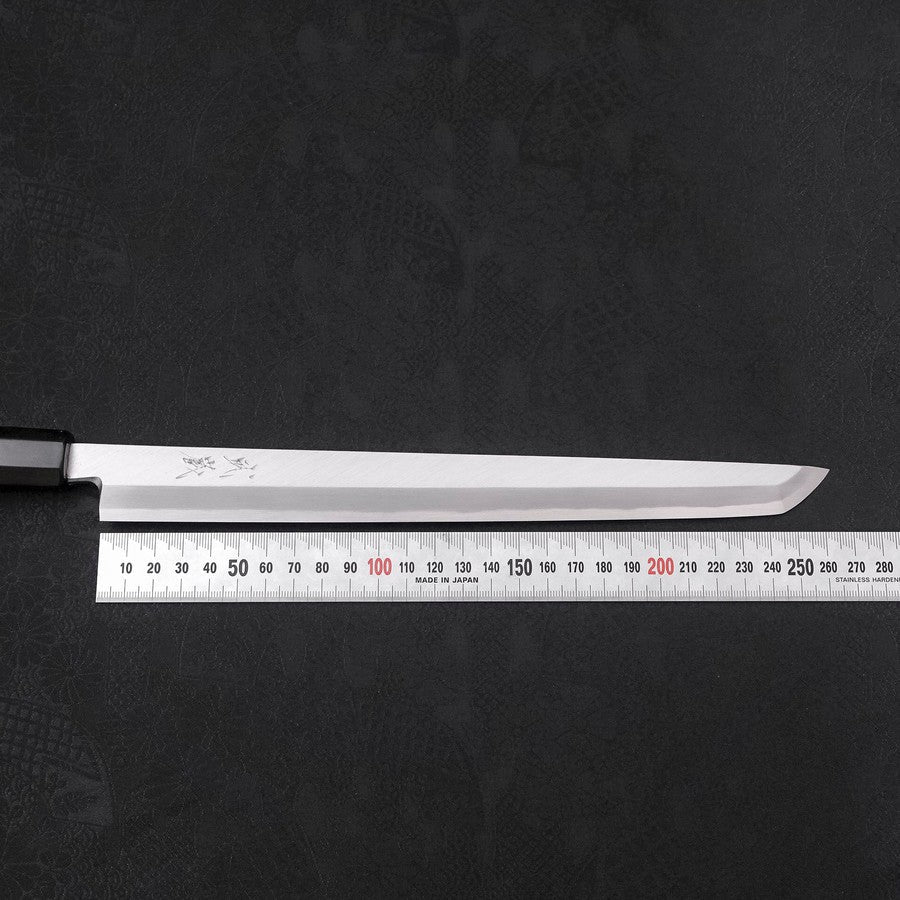 Sakimaru Takohiki White Steel #2 Kasumi Büffelhorn und Ebenholz Griff 270mm - Image 7