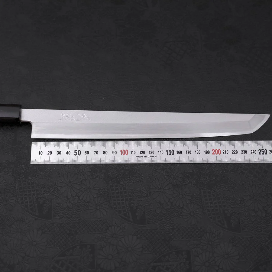 Sakimaru Takohiki White Steel #2 Kasumi Büffelhorn und Magnolie Griff 270mm mit Scheide - Image 7