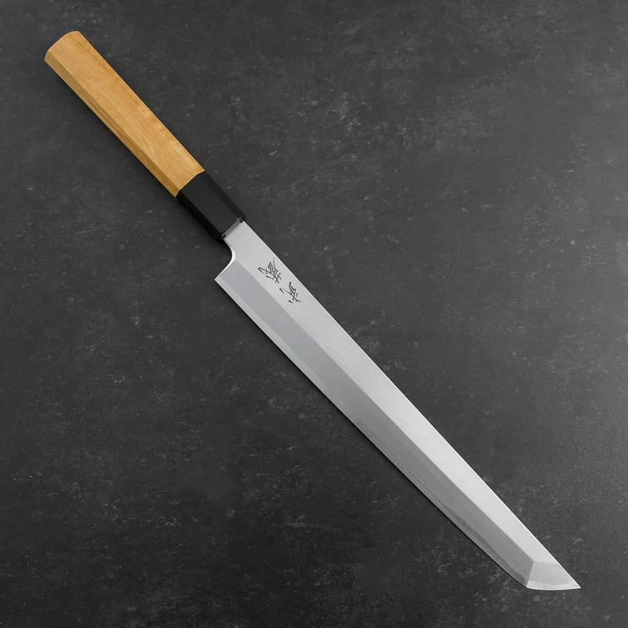 Sakimaru Takohiki White Steel #2 Kasumi Büffelhorn und Teakholz Griff 270mm