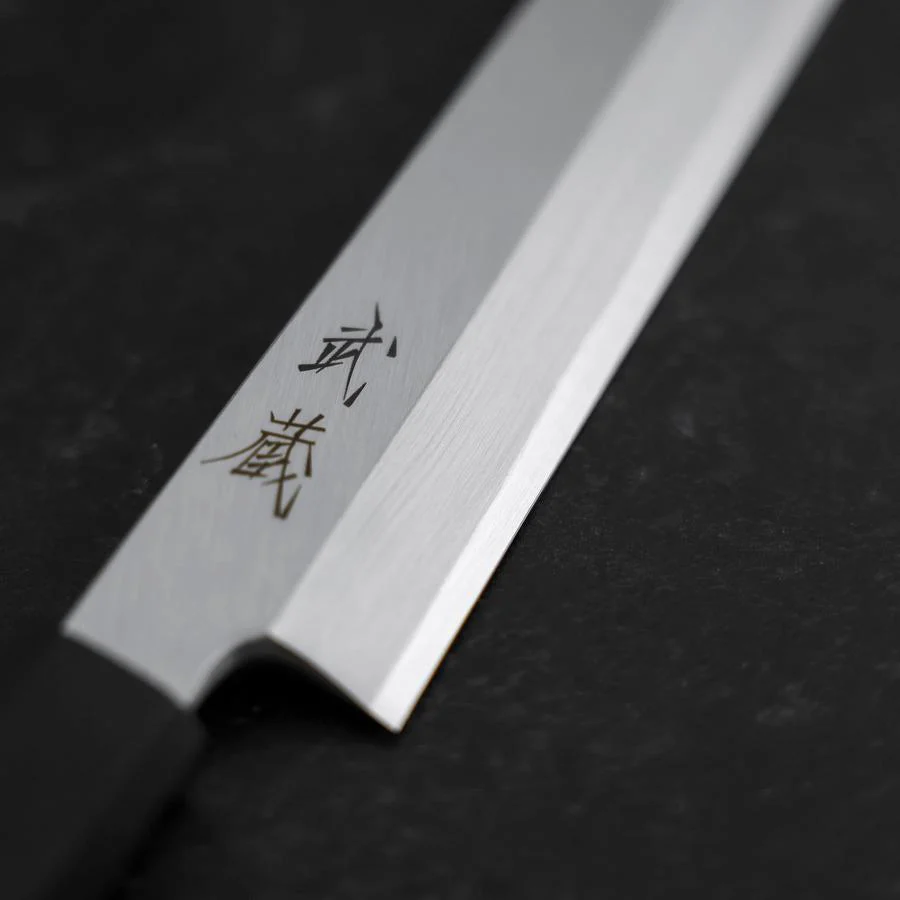 Sakimaru Takohiki White Steel #2 Kasumi Büffelhorn und Teakholz Griff 270mm - Image 4