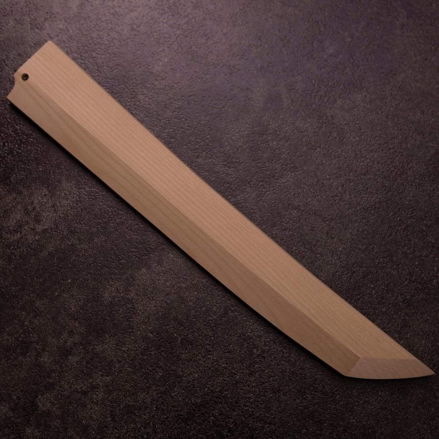 Sakimaru Takohiki White Steel #2 Mond-Fuji Wasser Honyaki Büffelhorn und Ebenholz Griff 270mm mit Magnolienholzscheide - Image 7