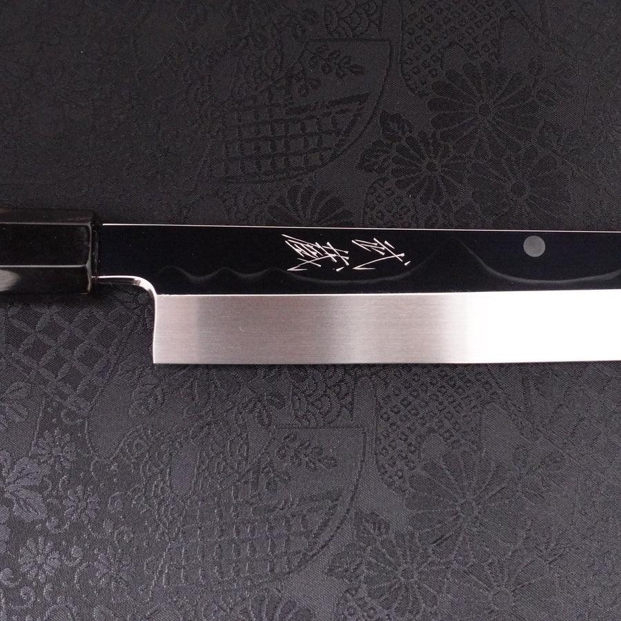 Sakimaru Takohiki White Steel #2 Mond-Fuji Sui-Honyaki Büffelhorn und Ebenholz Griff 270mm - Image 4