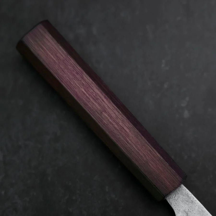 Santoku 440C Nashiji Damast Lila Urushi Griff 165mm - Image 6