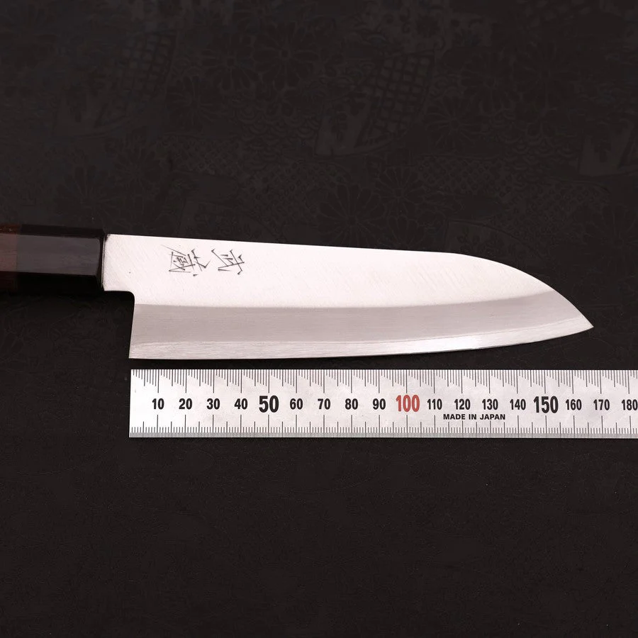 Santoku Aogami-Super Edelstahlummantelung Poliert Rosenholz Griff 170mm - Image 7