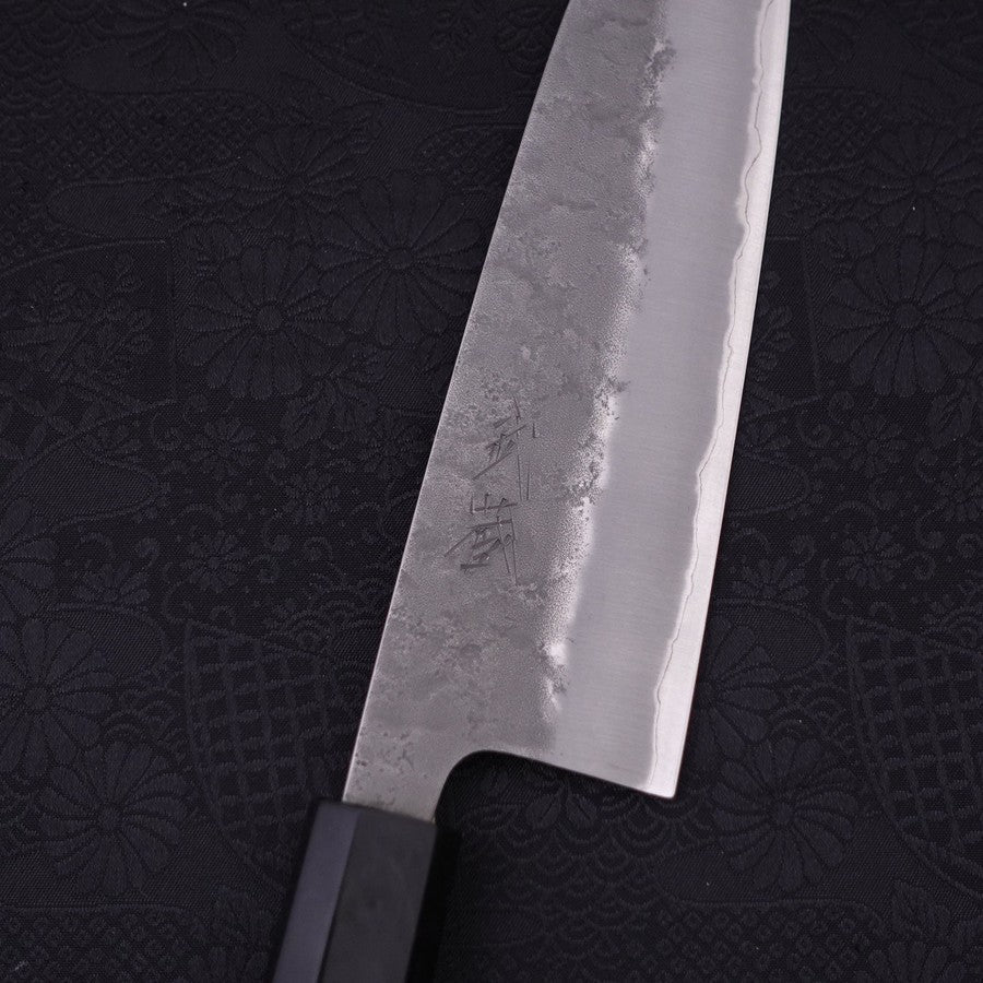 Santoku Aogami-Super Edelstahlummantelung Nashiji Büffelhorn und Ebenholz Griff 165mm - Image 3