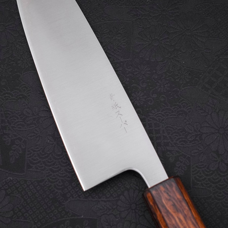 Santoku Aogami-Super Poliert Sumi Urushi Griff 165mm - Image 3