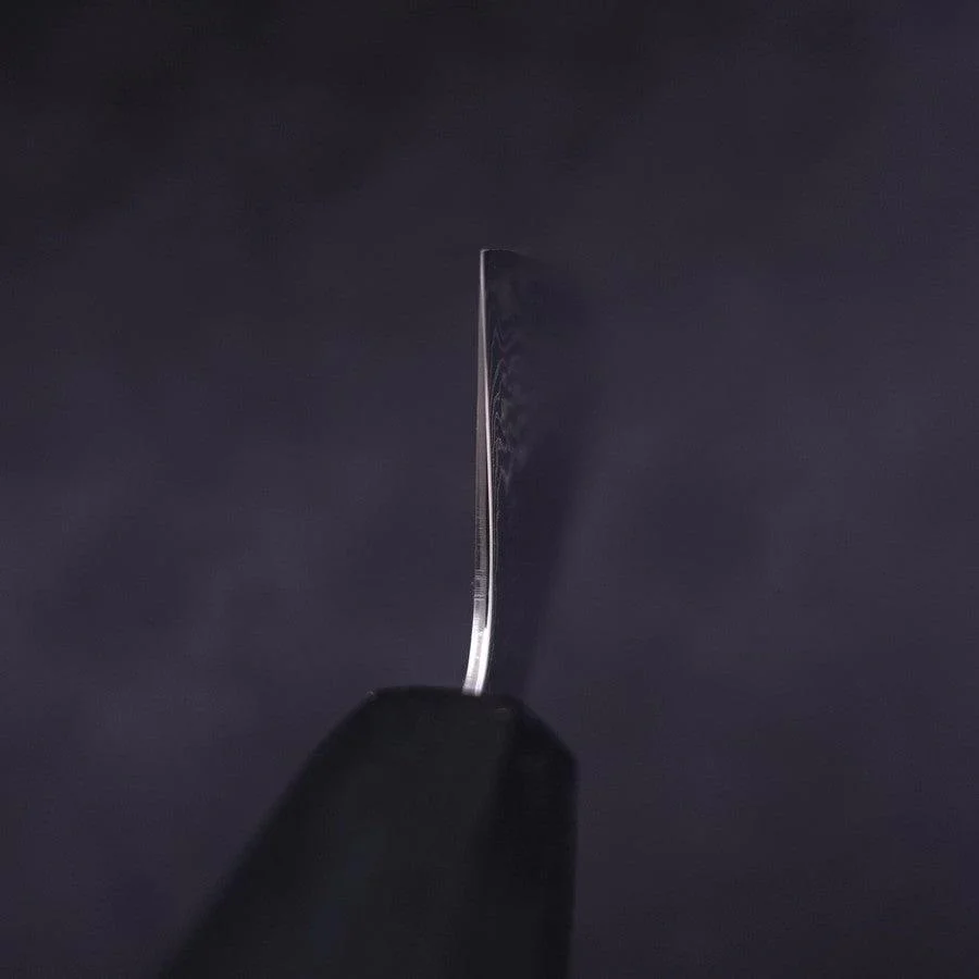 Santoku AUS-10 Nashiji Damast Dunkelblauer Urushi Griff 165mm - Image 4