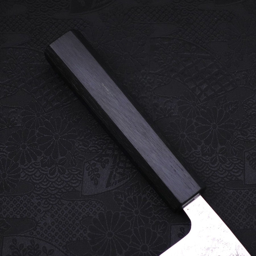 Santoku AUS-10 Nashiji Damast Dunkelblauer Urushi Griff 165mm - Image 6
