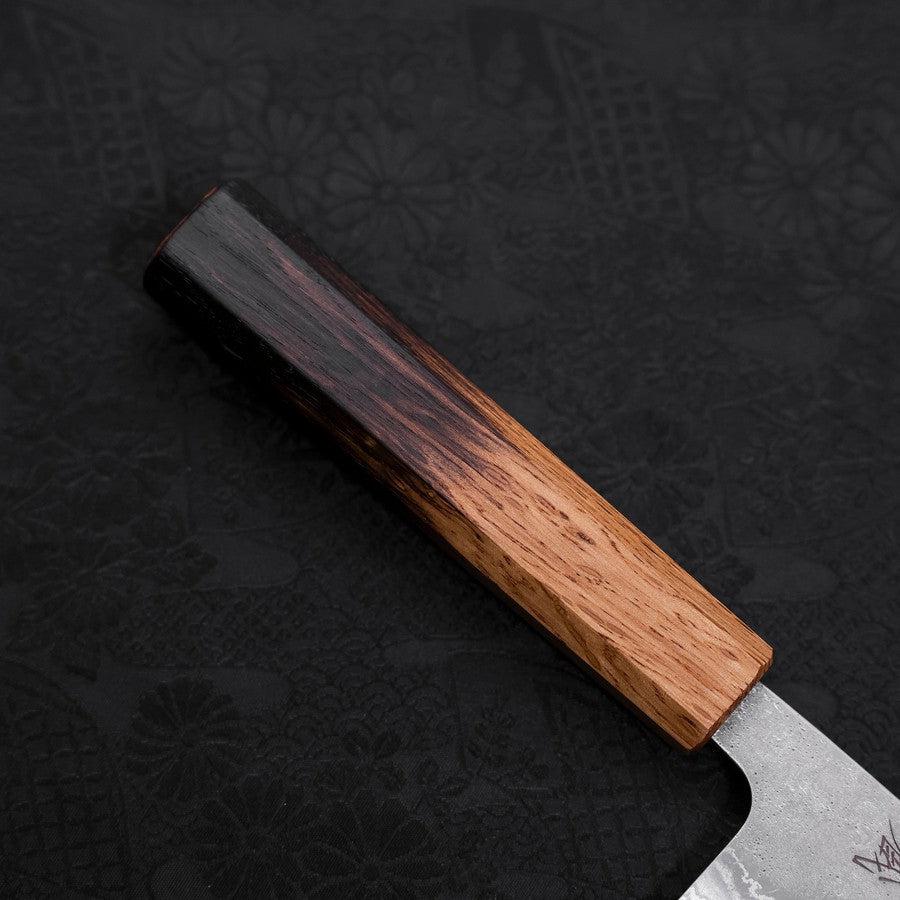 Santoku AUS-10 Nashiji Damast Yaki Urushi Griff 165mm - Image 6