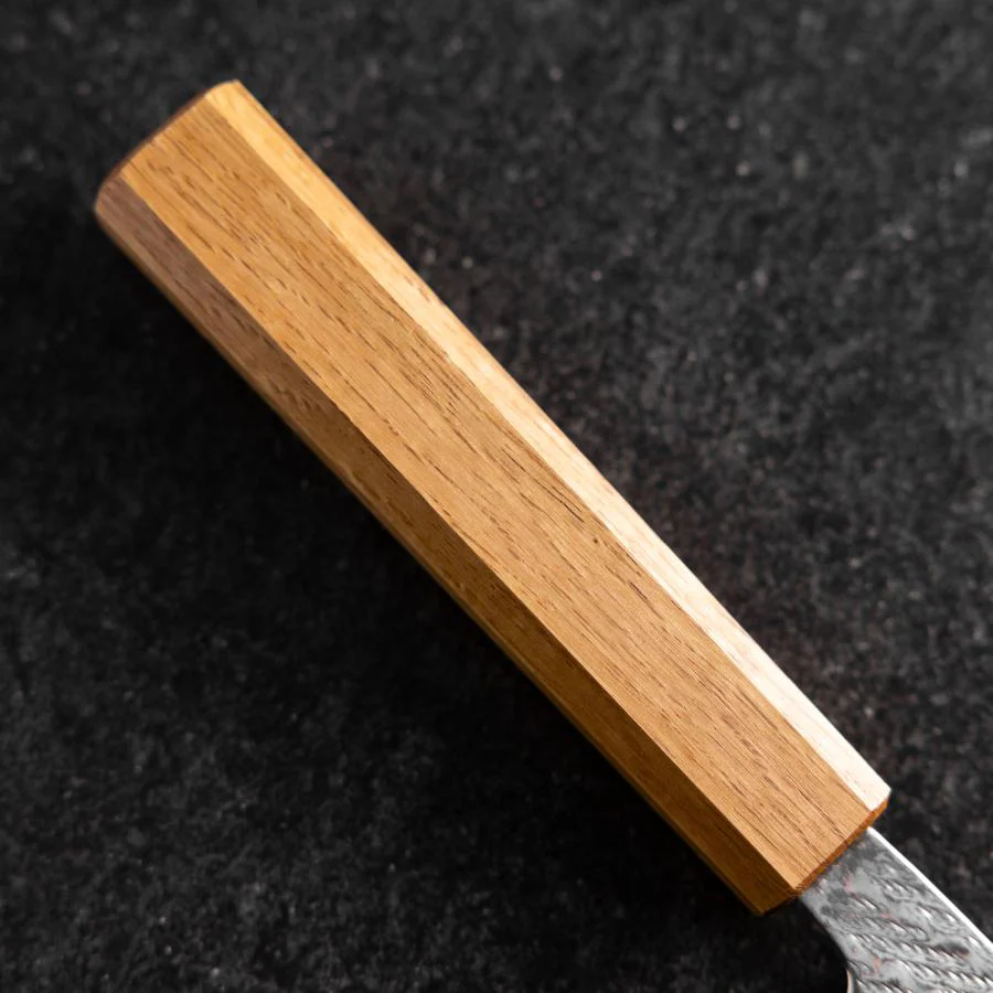 Santoku AUS-10 Nawame Damast Eichenholz Griff 165mm - Image 6