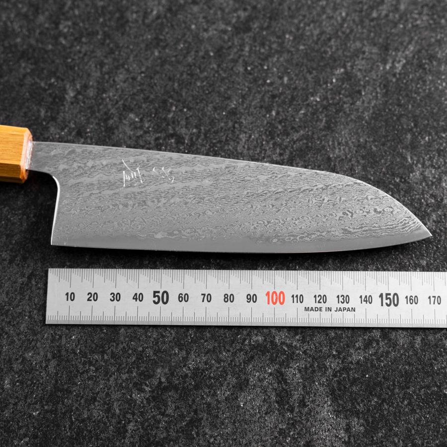 Santoku AUS-10 Nawame Damast Eichenholz Griff 165mm - Image 7