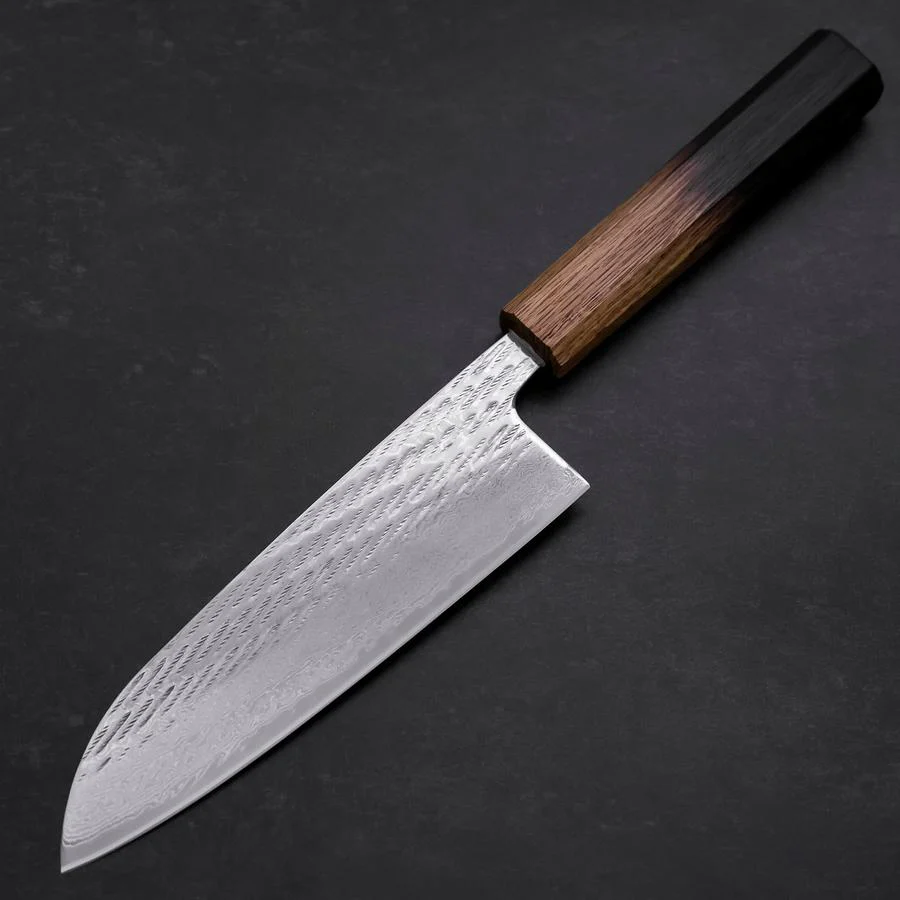 Santoku AUS-10 Nawame Damast Yaki Urushi Griff 165mm - Image 2