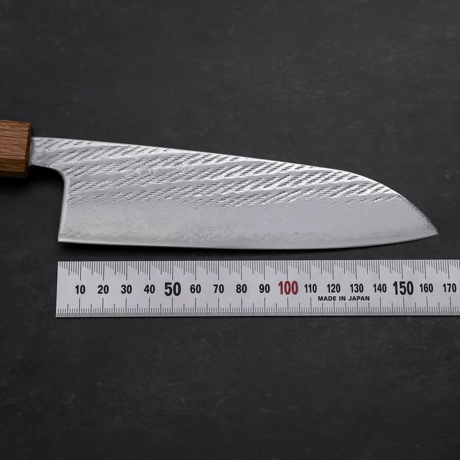 Santoku AUS-10 Nawame Damast Yaki Urushi Griff 165mm - Image 7