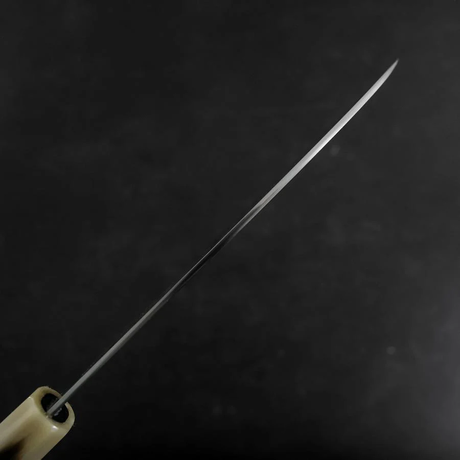 Santoku AUS-10 Nickel Damast Büffelhorn und Türkis Griff 170mm - Image 5