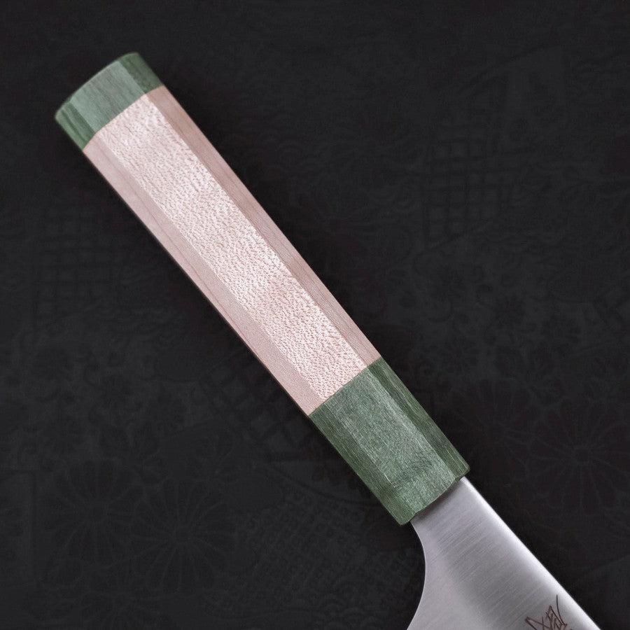 Santoku Blue Super Poliert Grüner Ahornholz Griff 180mm - Image 6