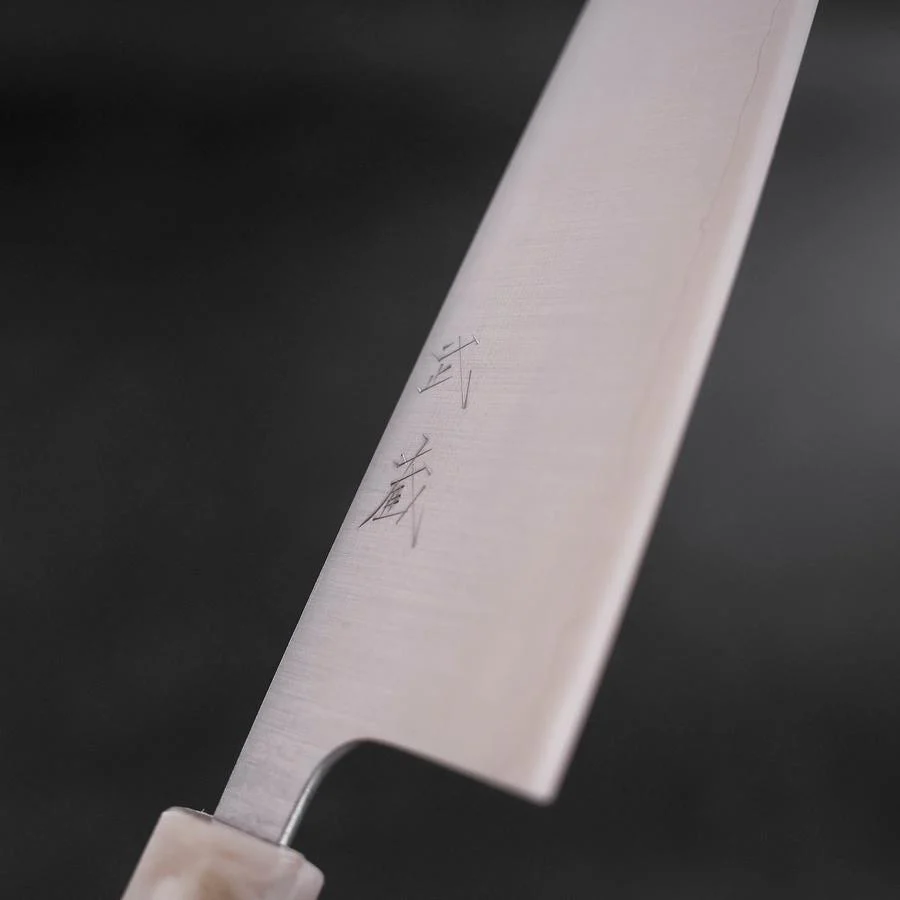 Santoku AUS-10 Poliert Schwarz-Weißer Ozeanplastik Griff 165mm - Image 3