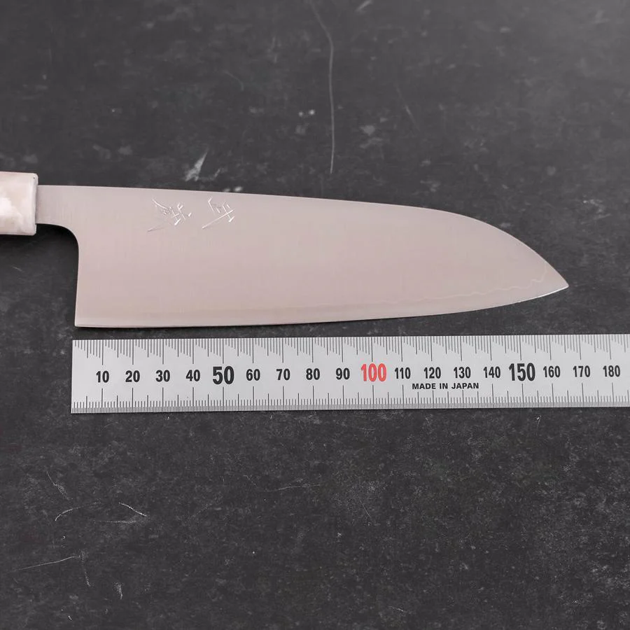 Santoku AUS-10 Poliert Schwarz-Weißer Ozeanplastik Griff 165mm - Image 7