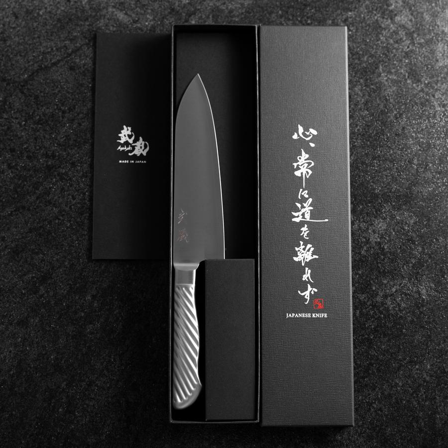 Santoku AUS-10 Poliert Edelstahl Griff 165mm - Image 8