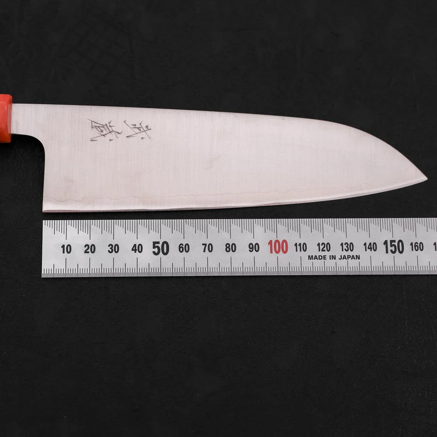 Santoku AUS-10 Poliert Orange-Schwarzer Ozeanplastik Griff 165mm - Image 7