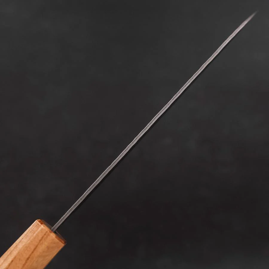 Santoku AUS-10 Tsuchime Damast Zelkove und Magnolienholz Griff 165mm - Image 5