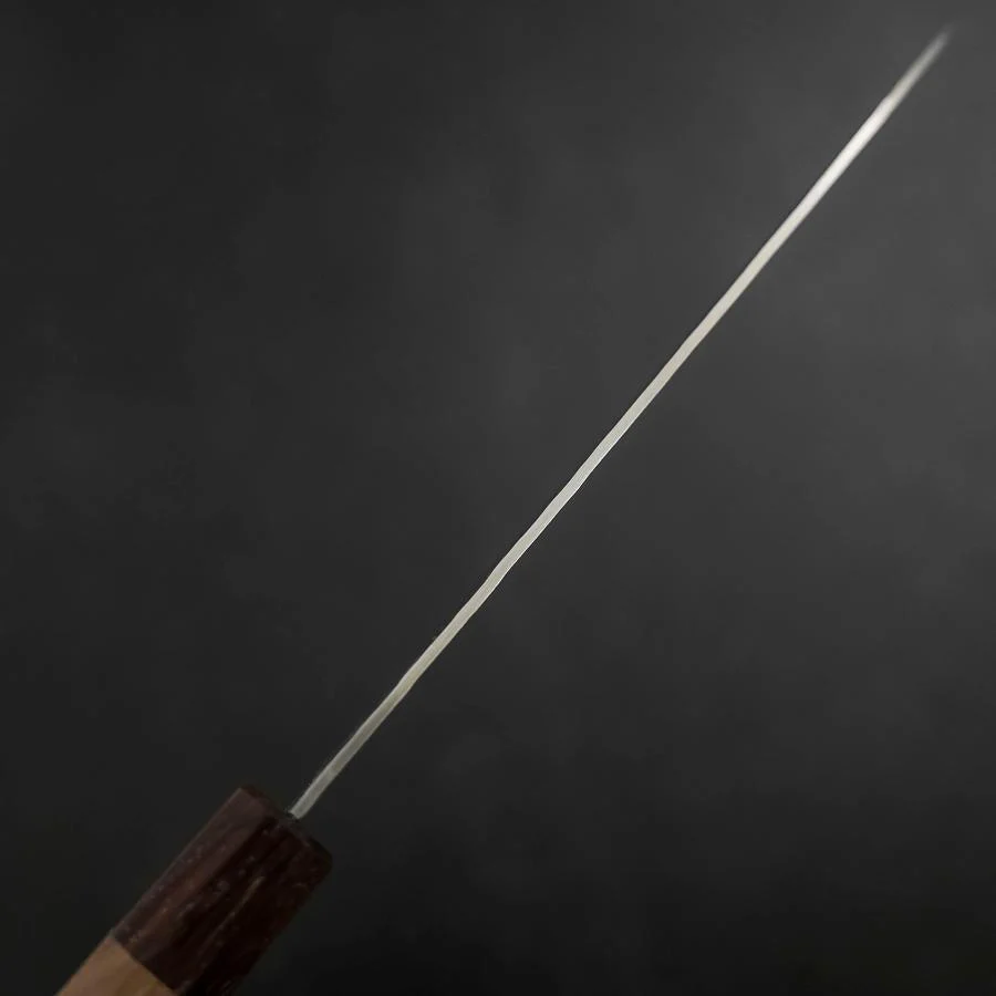 Santoku AUS-10 Tsuchime Damast Rosenholz und Walnussholz Griff 180mm - Image 5