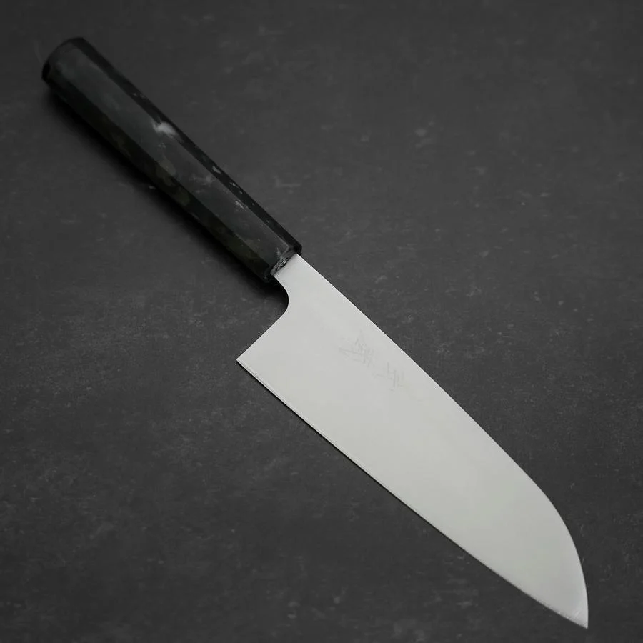 Santoku AUS-8 Poliert Schwarzer Ozeanplastik Griff 165mm