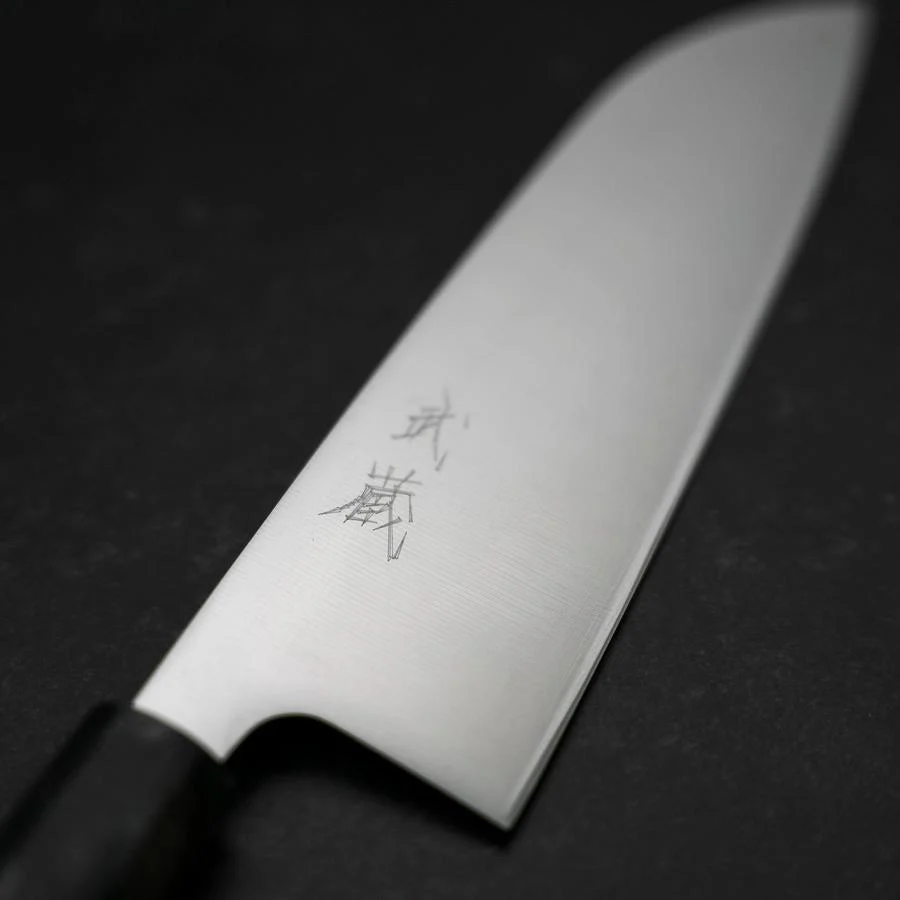 Santoku AUS-8 Poliert Schwarzer Ozeanplastik Griff 165mm - Image 3