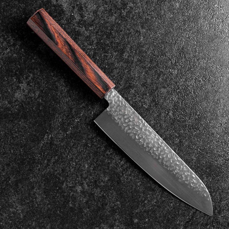 Santoku AUS-8 Tsuchime Mahagoni Griff 180mm