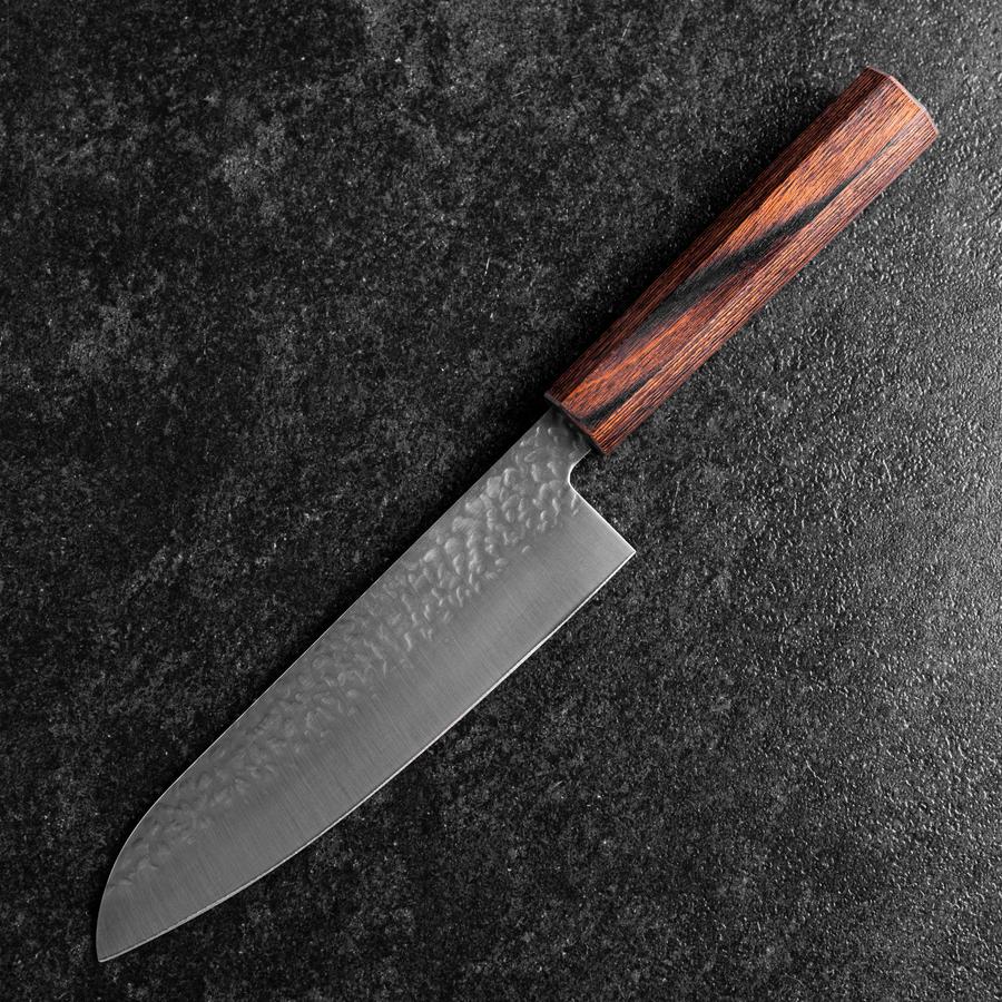 Santoku AUS-8 Tsuchime Mahagoni Griff 180mm - Image 2