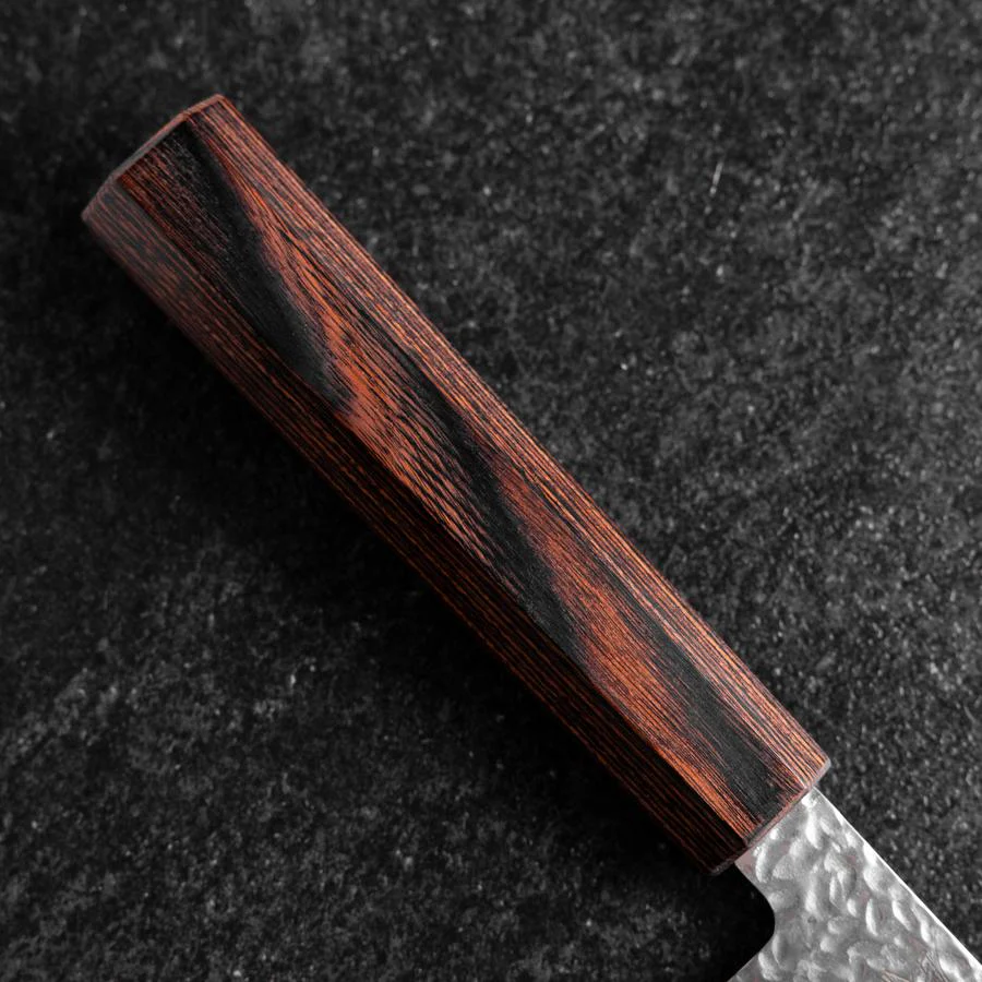Santoku AUS-8 Tsuchime Mahagoni Griff 180mm - Image 6