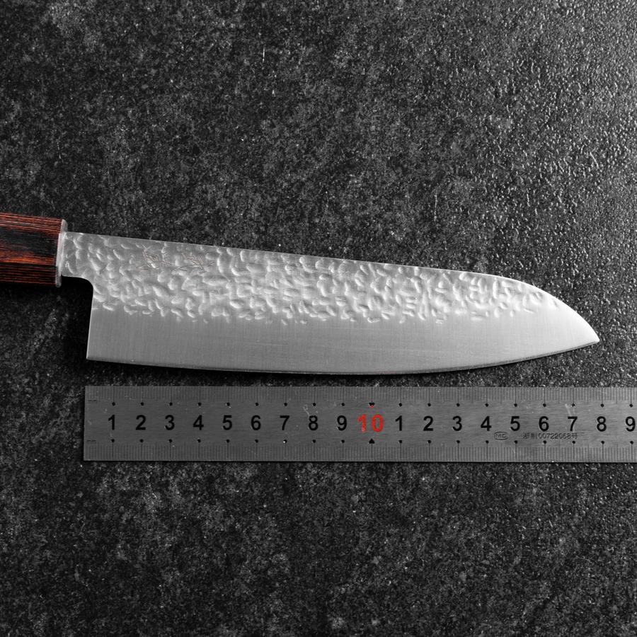 Santoku AUS-8 Tsuchime Mahagoni Griff 180mm - Image 7