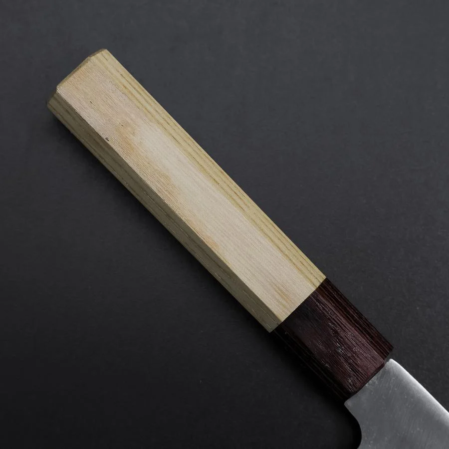 Santoku Blue Steel #1 Edelstahlummantelung Poliert Zelkove Griff 165mm - Image 6