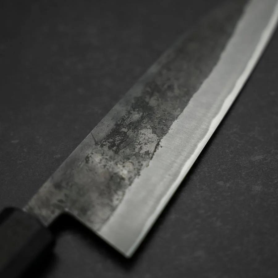 Santoku Blue Steel #2 Edelstahlummantelung Kurouchi Anti-Rutsch Griff 165mm - Image 3