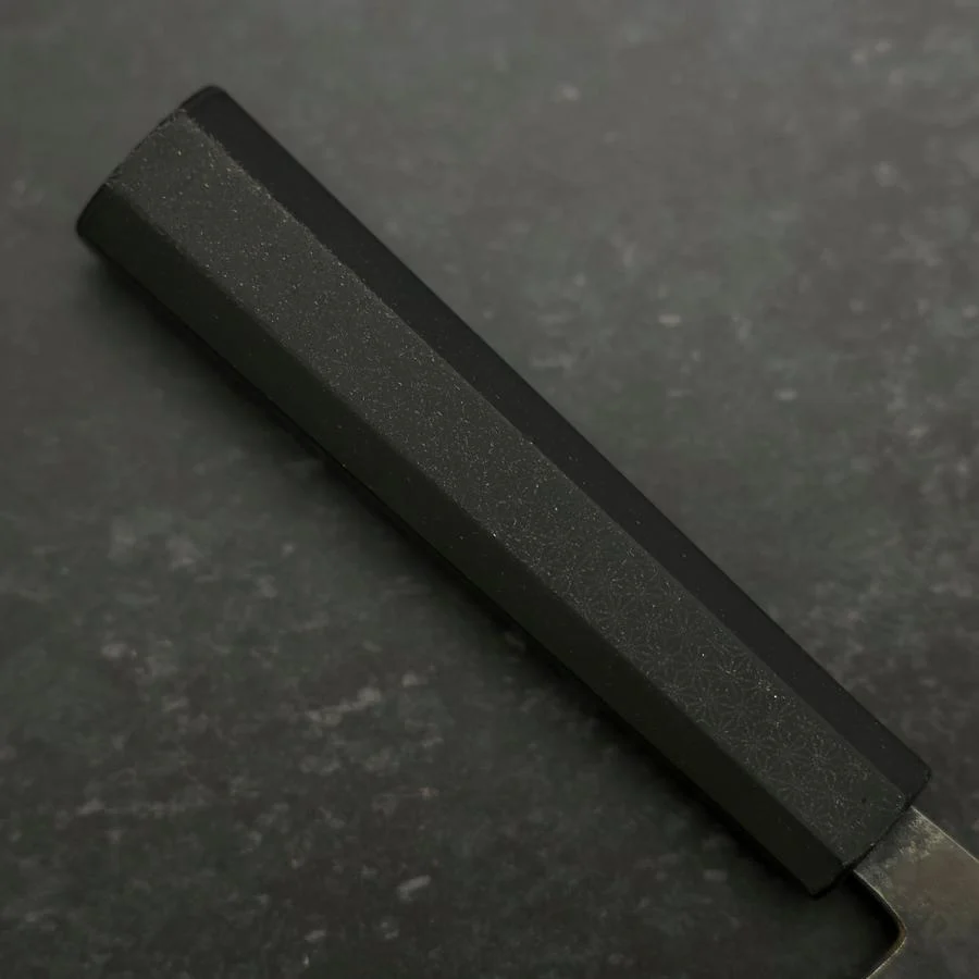Santoku Blue Steel #2 Edelstahlummantelung Kurouchi Anti-Rutsch Griff 165mm - Image 6