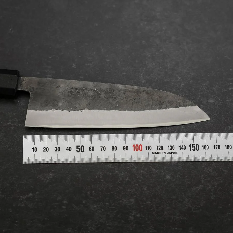 Santoku Blue Steel #2 Edelstahlummantelung Kurouchi Anti-Rutsch Griff 165mm - Image 7
