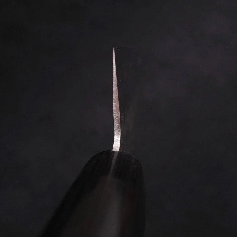 Santoku Blue Steel #2 Edelstahlummantelung Tsuchime Westlicher Griff 170mm - Image 4