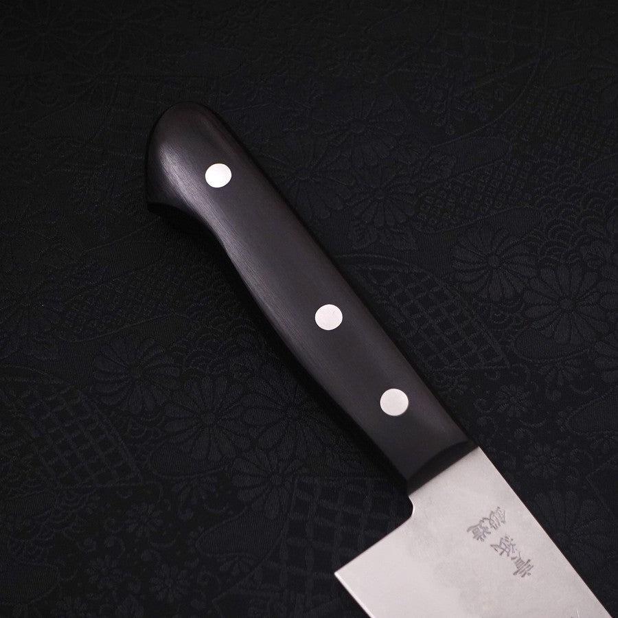 Santoku Blue Steel #2 Edelstahlummantelung Tsuchime Westlicher Griff 170mm - Image 6
