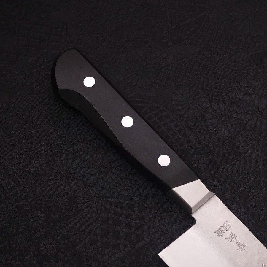 Santoku Blue Steel #2 Edelstahlummantelung Tsuchime Westlicher Griff 180mm - Image 5